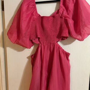 Pink (sides open) mini dress from Target.